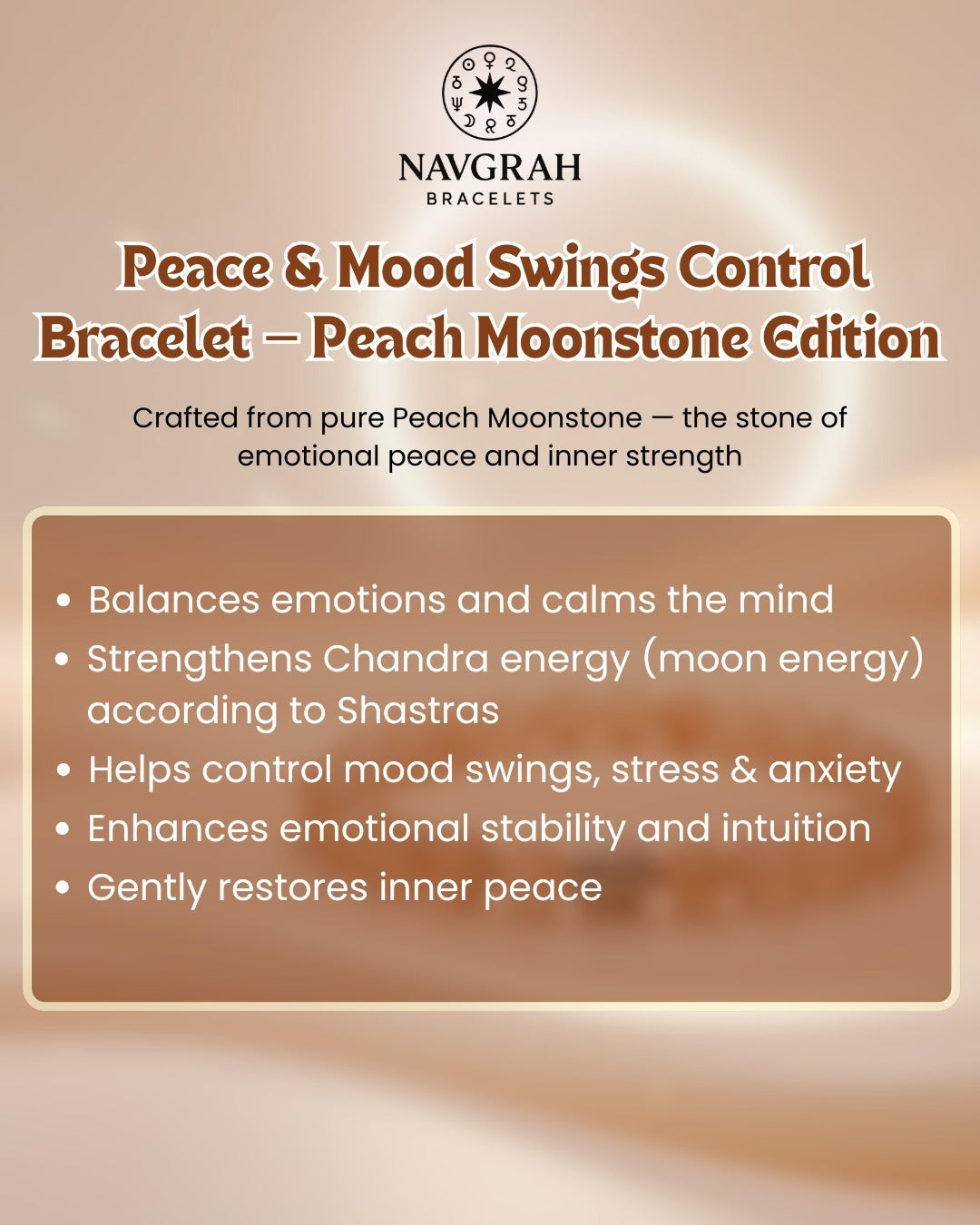 The Peace And Mood Swings Control Moonstone Bracelet